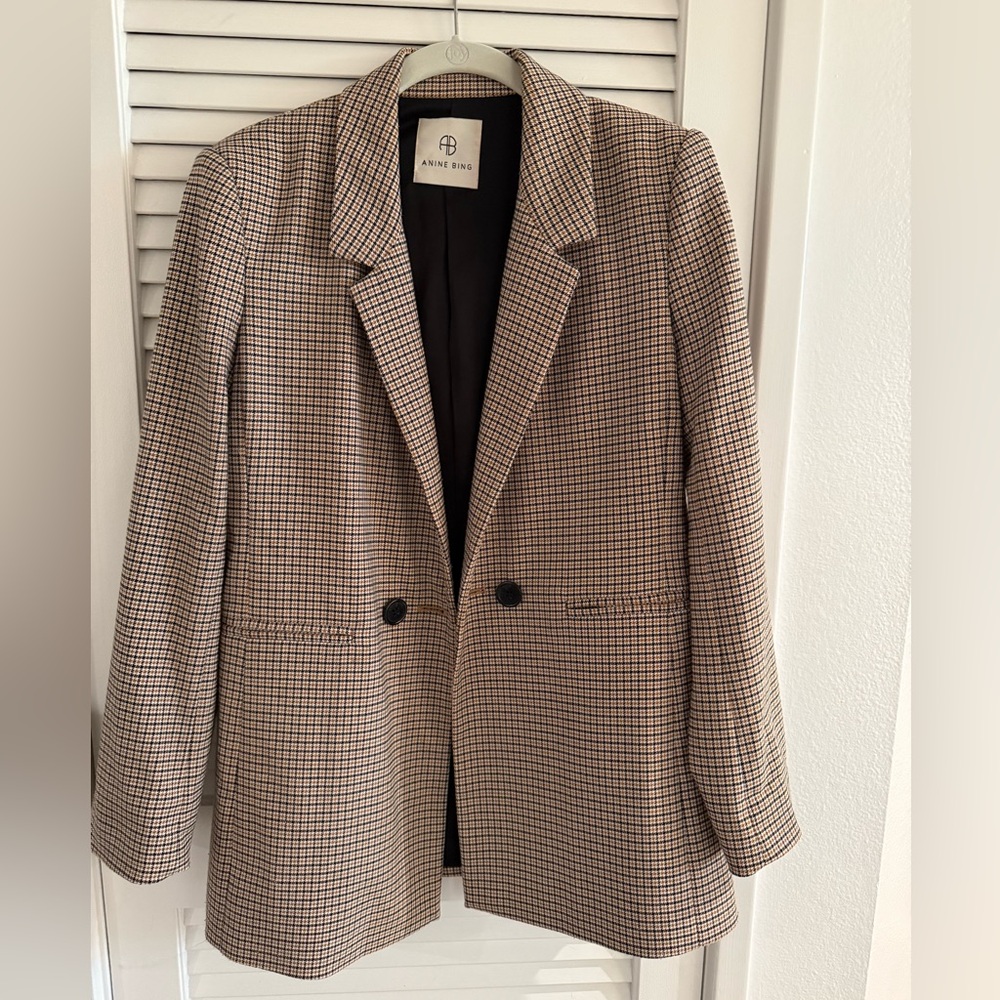 Anine Bing houndstooth blazer